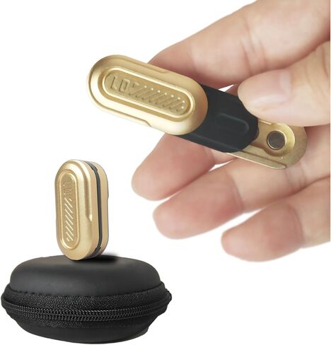 FSFHSJ Mini Adults Fidget Toy , Magnetic Metal Fidget Slider, Three Floors EDC ,Fidget Toys Adults for Stress and Anxiety Relief，CNC Processing Aluminum Alloy Metal Fidget Toy (Gold) in Kuwait