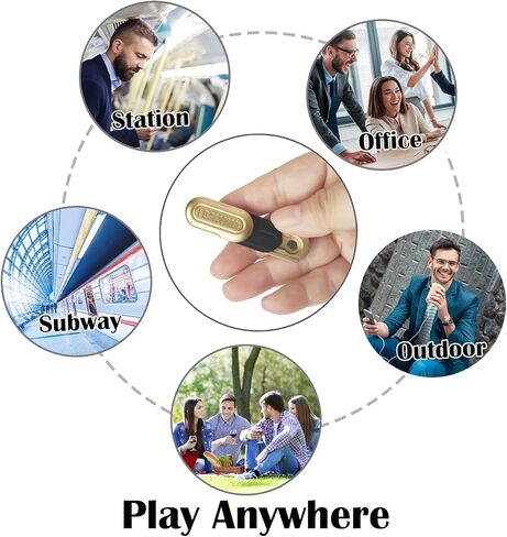 FSFHSJ Mini Adults Fidget Toy , Magnetic Metal Fidget Slider, Three Floors EDC ,Fidget Toys Adults for Stress and Anxiety Relief，CNC Processing Aluminum Alloy Metal Fidget Toy (Gold) in Kuwait