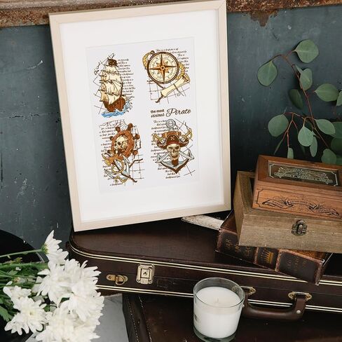 GLOBLELAND Vintage Navigation Clear Stamps for DIY Scrapbooking Retro Pirate Sailboat Silicone Clear Stamp Seals Transparent Stamps for Cards Making Photo Album Journal Home Decoration in Saudi Arabia