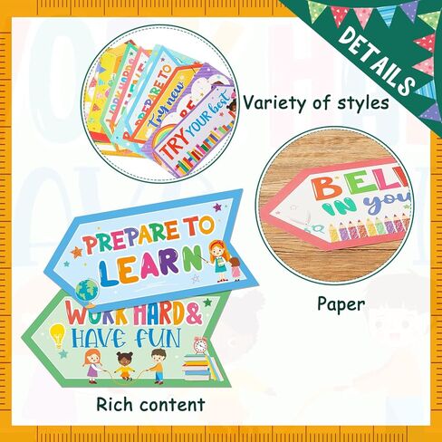 Epakh 20 Pcs Classroom Rules Posters Classroom Bulletin Board Decorations Positive Good Habits Manners Chart Class Rule Sign for Kindergarten Preschool Primary Middle High School Expectations Poster in Saudi Arabia