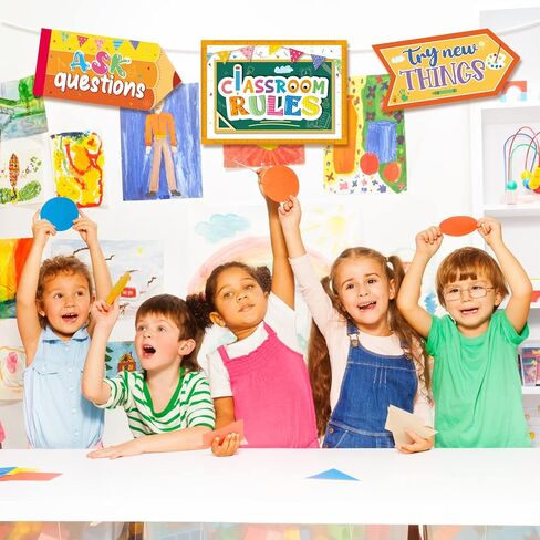 Epakh 20 Pcs Classroom Rules Posters Classroom Bulletin Board Decorations Positive Good Habits Manners Chart Class Rule Sign for Kindergarten Preschool Primary Middle High School Expectations Poster in Saudi Arabia