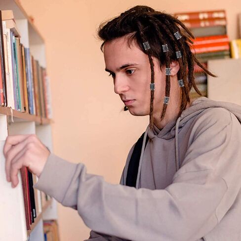 24 قطعة من قلادة الفايكينج رون من الخرز الإسكندالية قلادة لسوار قلادة قلادة اللحية دريدلوكس الشعر DIY سوار مجوهرات المعلقات (فضي) in Kuwait