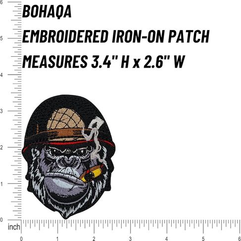 رقع غوريلا غاضبة تثبت بالكي من بوهاقا - رقع حيوانات رائعة لحقائب الظهر - يمكن كيها / خياطتها in Kuwait