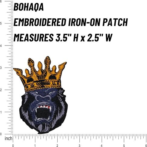 رقع غوريلا غاضبة تثبت بالكي من بوهاقا - رقع حيوانات رائعة لحقائب الظهر - يمكن كيها / خياطتها in Kuwait