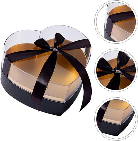 صندوق زهور على شكل قلب من Gadpiparty، صناديق أكريليك فاخرة من الزهور مع أغطية وأشرطة، صندوق تعبئة زهور، صندوق زهور لصياغة وتخزين الملحقات، تغليف هدايا عيد الحب in Kuwait