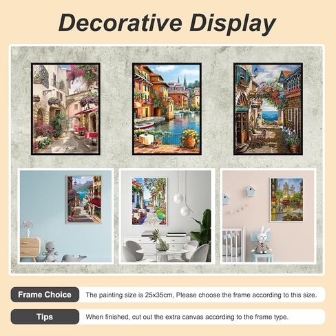 Stalente Diamond Painting Kits for Adults, 10 Pack 5D Diamond Art Kits for Beginners Round Full Drill Diamond Painting for Home Wall Decoration Gift 12×16inch, Street Landscape in Kuwait