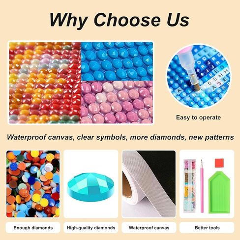 Stalente Diamond Painting Kits for Adults, 10 Pack 5D Diamond Art Kits for Beginners Round Full Drill Diamond Painting for Home Wall Decoration Gift 12×16inch, Street Landscape in Kuwait