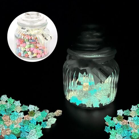 CCINEE 840 Sheet Luminous Origami Star Paper Strips, Glow in the Dark DIY Handmade Crafts Origami Lucky Star Paper, 4 Styles 40 Colors in Saudi Arabia