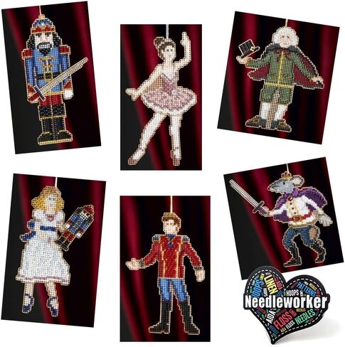 Nutcracker Ballet Mill Hill Beaded Counted Cross Stitch Kits (2008) Set of 6, Plus Decorative Needleworker Magnet in Saudi Arabia