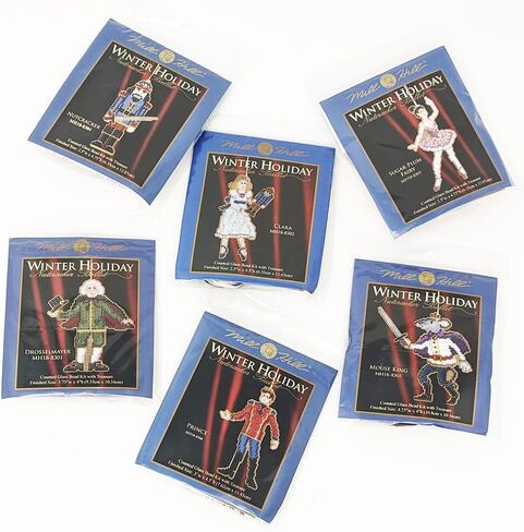 Nutcracker Ballet Mill Hill Beaded Counted Cross Stitch Kits (2008) Set of 6, Plus Decorative Needleworker Magnet in Saudi Arabia