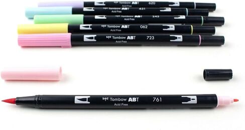 Tombow 56211 Dual Brush Pen Art Markers, Tropical, 6-Pack. Blendable, Brush and Fine Tip Markers in Saudi Arabia