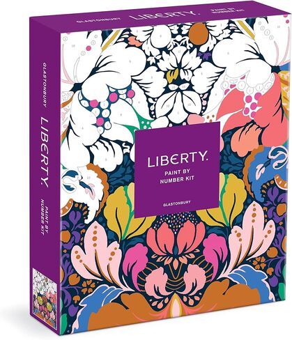 Galison Liberty Glastonbury – DIY Paint by Number Kit with Stunning Floral Foliage Design for Beginners and Experts Includes Easel Paint and Brushes in Saudi Arabia