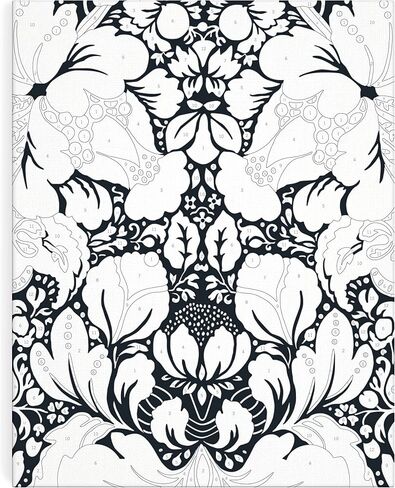 Galison Liberty Glastonbury – DIY Paint by Number Kit with Stunning Floral Foliage Design for Beginners and Experts Includes Easel Paint and Brushes in Saudi Arabia