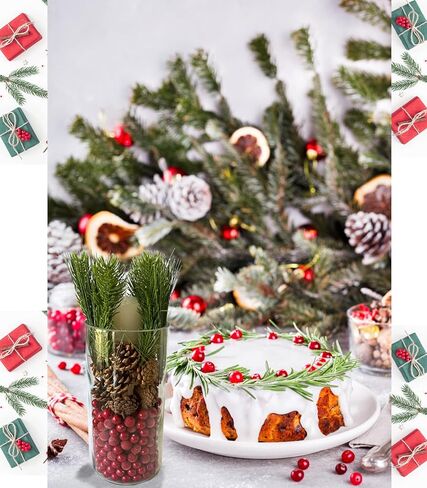 سيجوبي مزهرية عيد الميلاد حشو حشو اللؤلؤ العائم مخاريط الصنوبر لتزيين كرات التوت الأحمر الاصطناعي إبر الصنوبر الصناعي تزيين الفروع وحشو الأوعية المزخرفة للقطع المركزية... in Kuwait