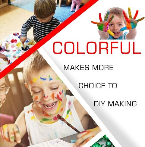 مجموعة أدوات الرسم من Fycooler - فرش طلاء بدون أكواب طلاء مانعة للتسرب، فرش طلاء للأطفال الصغار، فرش طلاء سمين كبيرة مستديرة ومسطحة، فرش طلاء لمرحلة ما قبل المدرسة للطلاء الأكريليك القابل للغسل - 46 قطعة in Kuwait