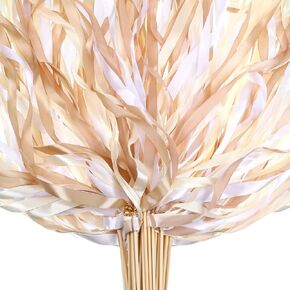 40 Pieces Mix Color Ribbon Sticks with Bell Fairy Stick Party Streamers for Wedding Party(Multicolor)