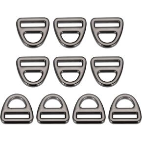 uxcell Triangle Buckle Adjuster, Triangle D Rings Adjuster Triangle with bar Swivel Clip for Webbing Bag Straps