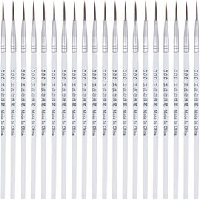 HARFINGTON 50pcs Detail Paint Brushes 6mm Pointed Tip 165mm Length Nylon Hair Miniature Painting Brush for Watercolor Oil Acrylic Painting(0#), Black