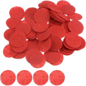 HARFINGTON 300pcs Round Felt Circles, 30mm 1-1/4" Pre Cut Felt Craft Pads Non-Woven Mini Felt Fabric Circles for DIY Sewing Handcraft Cut Projects Craft Finishing, White