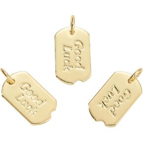DanLingJewelry 10 قطع نحاس مطلي بالذهب عيار 18 قيراط دلايات على شكل قلب لصنع المجوهرات وقلادة وسوار DIY in Saudi Arabia