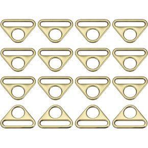 uxcell Triangle Buckle Adjuster, Triangle D Rings Adjuster Triangle with bar Swivel Clip for Webbing Bag