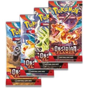 Pokemon - Booster Pack Lot - Obsidian Flames - x4 - Pack Artwork May Vary in Saudi Arabia