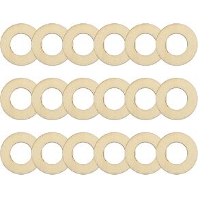 uxcell 20Pcs 75mm(3-inch) Natural Wood Rings, Unfinished Wooden Pieces Circle Ornaments Wreath Frame Ring for Home Decor, DIY Crafting