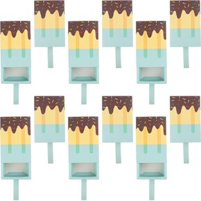 AUEAR, 12 Pack Gift Boxes Popsicle Shape Ice Cream Party Favor Box Mini Candy Folding Paper Box for Decorations