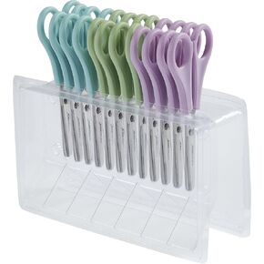 ECR4Kids ELR-13214 Cutting Edge TwinGrip Kid's Scissor Classpack for School Classrooms, Blunt Tip, Assorted in Kuwait