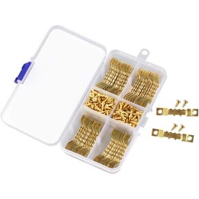 100 Piece Sawtooth Picture Frame Hanging Hangers + 200 Piece Screws, Photo Frame Hangers Kit for Art Photo Canvas Wall Mounting in Kuwait