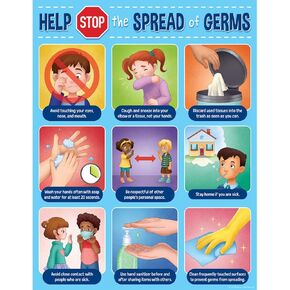Teacher Created Resources Help Stop the Spread of Germs Chart, 17" x 19" in Kuwait