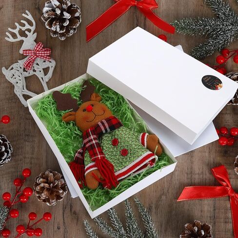 AngelMia 24 PCS Assorted Christmas Shirt Gift Box,4 Sizes White Box with 24 pcs Gift Tag Assorted Shirt Wrap Box Set for Xmas, Holiday, Birthday Party Gift Wrapping or Present Wrap Décor in Saudi Arabia