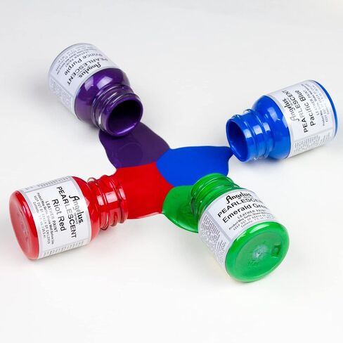 طلاء جلد Angelus Pearlescent، ذهب عيار 18 قيراط، 4 أونصة لتخصيص الأحذية والأحذية الطويلة والسترات والقمصان والأحذية الرياضية والمزيد - صنع في الولايات المتحدة الأمريكية in Saudi Arabia
