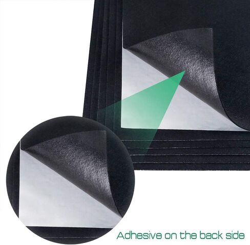 10 قطع من ملاءات خلفية لاصقة سوداء ذاتية اللصق من نسيج اللباد، مقاس A4 8.3 بوصة × 11.8 بوصة (21 سم × 30 سم) للفن والحرف اليدوية in Kuwait