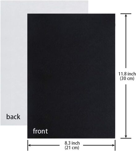 10 قطع من ملاءات خلفية لاصقة سوداء ذاتية اللصق من نسيج اللباد، مقاس A4 8.3 بوصة × 11.8 بوصة (21 سم × 30 سم) للفن والحرف اليدوية in Kuwait
