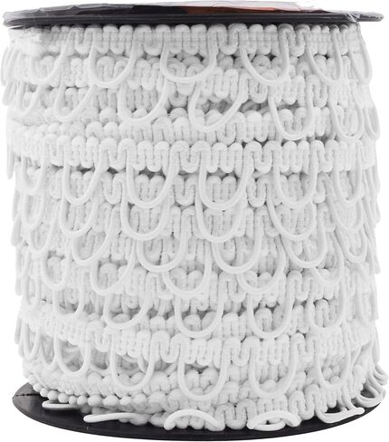 Mandala Crafts Ivory Elastic Button Loop Trim for Sewing & Bridal, 30 Yards in Kuwait
