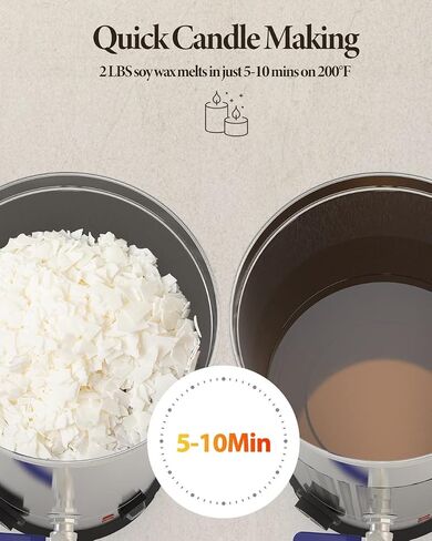 RIEDHOFF Wax Melter for Candle Making, [13 Qts] Electric Wax Melter, Large Electric Candle Wax Melting Pot with Temp Control and Pour Spout for Small-Scale Commercial or Home Use in Saudi Arabia