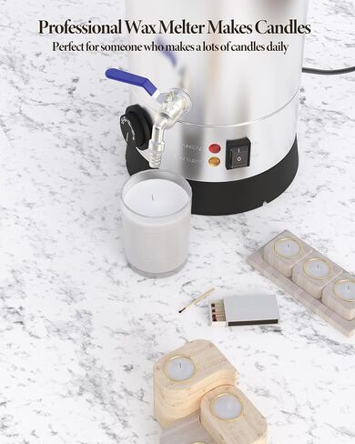 RIEDHOFF Wax Melter for Candle Making, [13 Qts] Electric Wax Melter, Large Electric Candle Wax Melting Pot with Temp Control and Pour Spout for Small-Scale Commercial or Home Use in Saudi Arabia