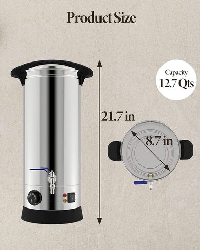 RIEDHOFF Wax Melter for Candle Making, [13 Qts] Electric Wax Melter, Large Electric Candle Wax Melting Pot with Temp Control and Pour Spout for Small-Scale Commercial or Home Use in Saudi Arabia