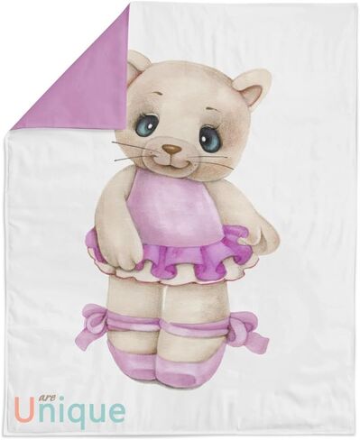 Cute Kitty Ballerina Fabric Panel, Quilting Panel, Baby Quilt Panel, Cotton Baby Panel, Blanket Panel, Panel for Quilting in Saudi Arabia