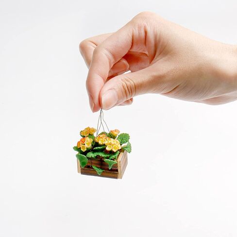 2 قطعة 1:12 نباتات مصغرة مصغرة نبات بونساي زهرة اصطناعية خضراء بوعاء نموذج لتزيين المنزل الصغير in Kuwait