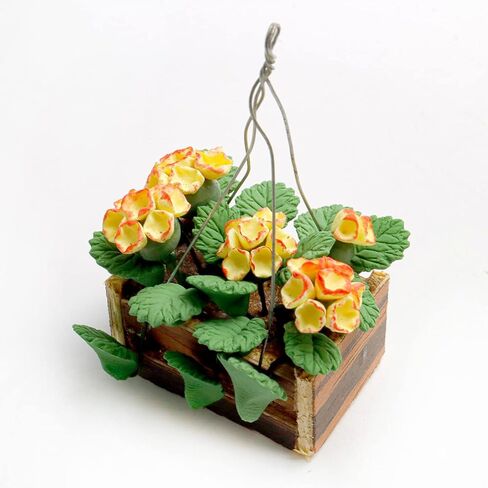 2 قطعة 1:12 نباتات مصغرة مصغرة نبات بونساي زهرة اصطناعية خضراء بوعاء نموذج لتزيين المنزل الصغير in Kuwait