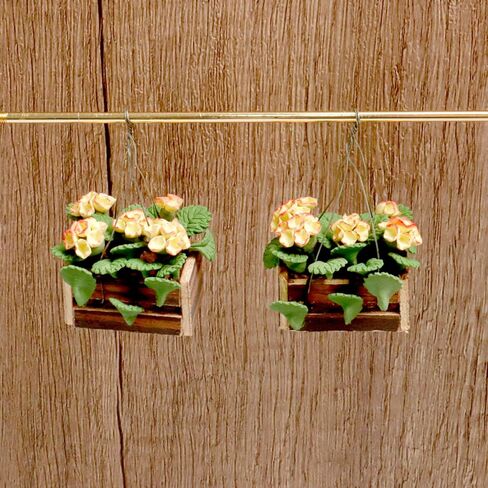 2 قطعة 1:12 نباتات مصغرة مصغرة نبات بونساي زهرة اصطناعية خضراء بوعاء نموذج لتزيين المنزل الصغير in Kuwait