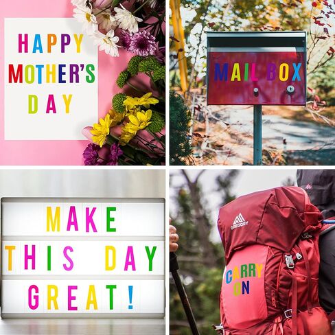 24 Sheets Large Letter Stickers, 318 Pcs 2 Inch Alphabet Stickers, Vinyl Bulletin Board Letters for Kids School Project Class Bulletin Board Crafts Mailbox Home Aldults DIY Decor (Colorful) in Kuwait