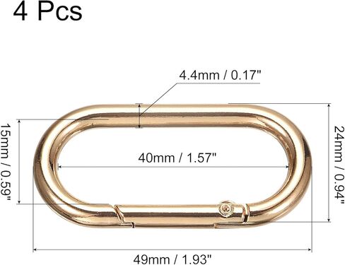 uxcell Spring Oval Ring, Round Spring Snap Clip Trigger Spring Keyring Buckle for Bags Purses Keychain in Kuwait