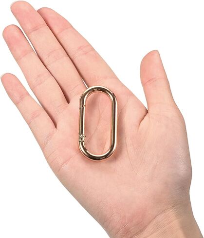 uxcell Spring Oval Ring, Round Spring Snap Clip Trigger Spring Keyring Buckle for Bags Purses Keychain in Kuwait