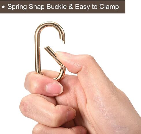 uxcell Spring Oval Ring, Round Spring Snap Clip Trigger Spring Keyring Buckle for Bags Purses Keychain in Kuwait