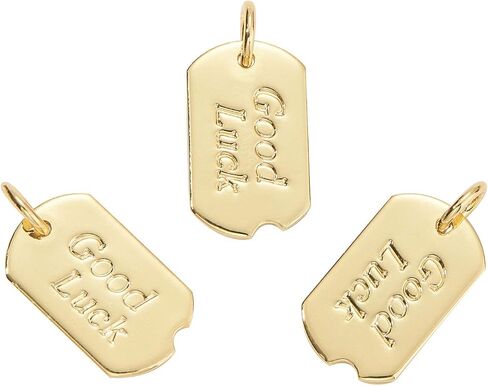 DanLingJewelry 10 قطع نحاس مطلي بالذهب عيار 18 قيراط دلايات على شكل قلب لصنع المجوهرات وقلادة وسوار DIY in Saudi Arabia