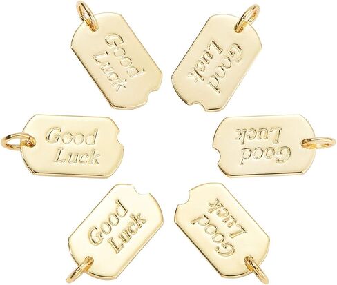 DanLingJewelry 10 قطع نحاس مطلي بالذهب عيار 18 قيراط دلايات على شكل قلب لصنع المجوهرات وقلادة وسوار DIY in Saudi Arabia