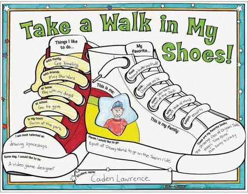 ملصقات جاهزة للديكور بعبارة Take A Walk In My Shoes! - مجموعة من 24 قطعة in Saudi Arabia